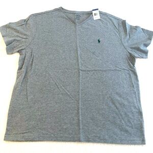 Polo Ralph Lauren T Shirt Mens Size XXL NEW Classic V Neck Gray/Green